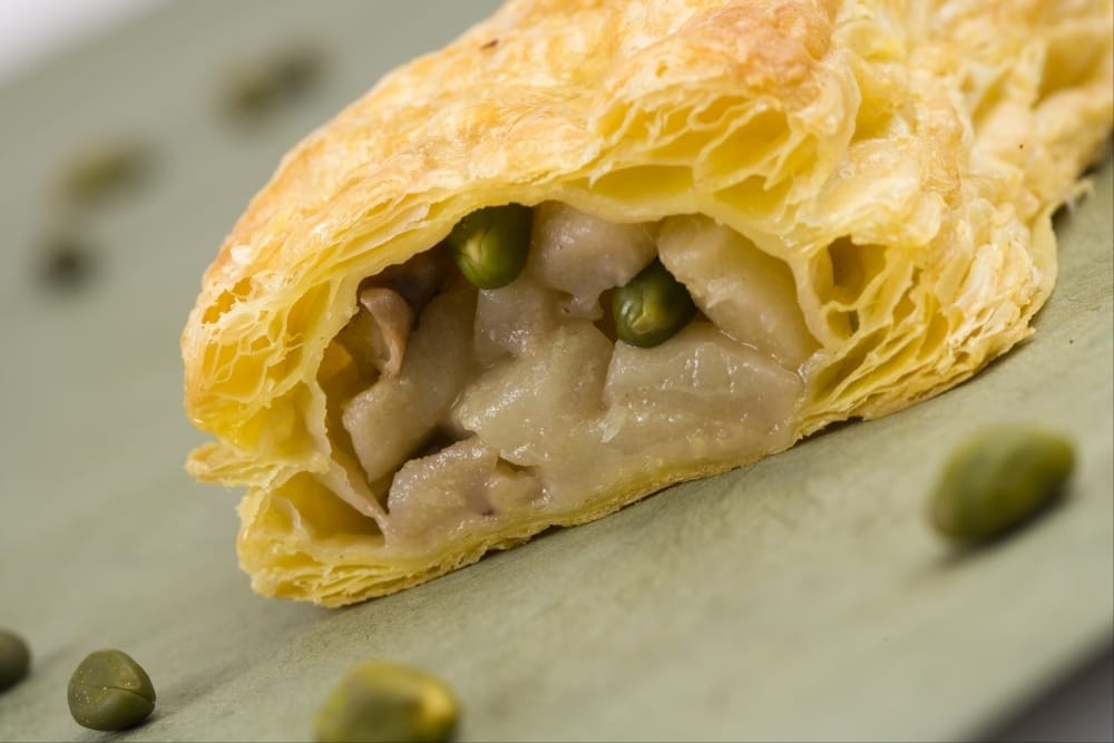 Dartois aux poires, noix et pistaches