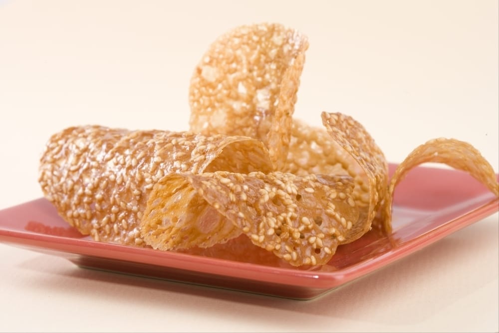 Tuiles dentelles au sésame
