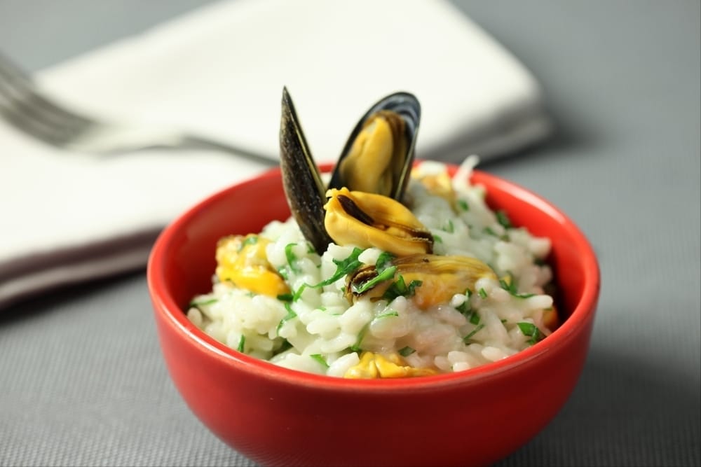Risotto de moules au persil