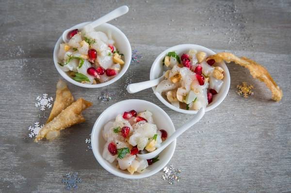 Ceviche de Saint Jacques aux noisettes