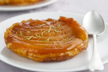 Tatin de mangues caramélisées au citron vert