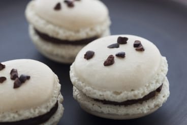 Macaron au sucre cuit au chocolat