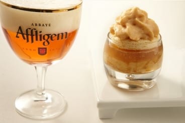 Verrine caramel poire à la bière Affligem de Noël aux saveurs d'une bûche