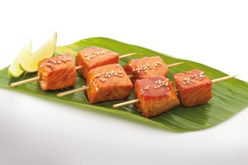 Brochette de saumon teriyaki