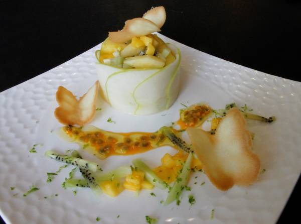 Salade de fruits exotiques, tuiles