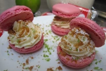 Macaron chocolat blanc, citron vert et spéculoos