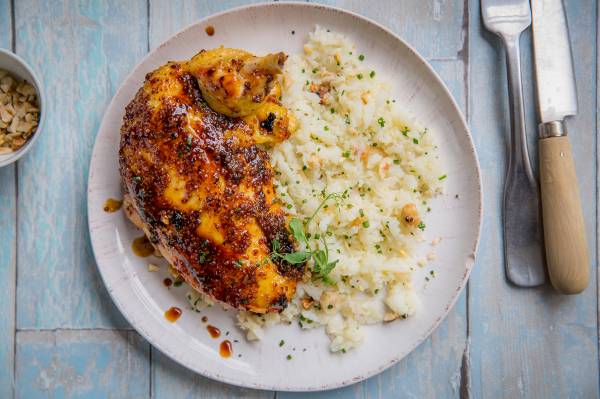 Poulet moelleux croustillant miel-moutarde