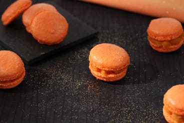 Macaron au sucre cuit au potiron et au gingembre