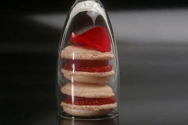 Macaron champagne rosé et fraises
