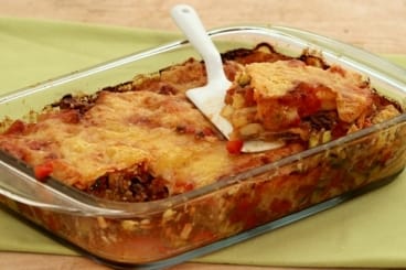 Lasagnes de boeuf et légumes