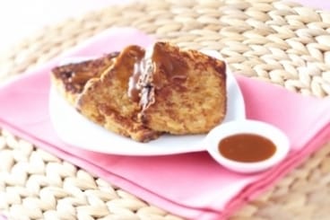Pain perdu cacaoté et sauce caramel au beurre salé