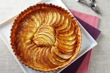 Tarte aux pommes et crème d'amande au caramel