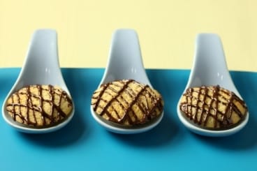 Financiers amande et stries de chocolat