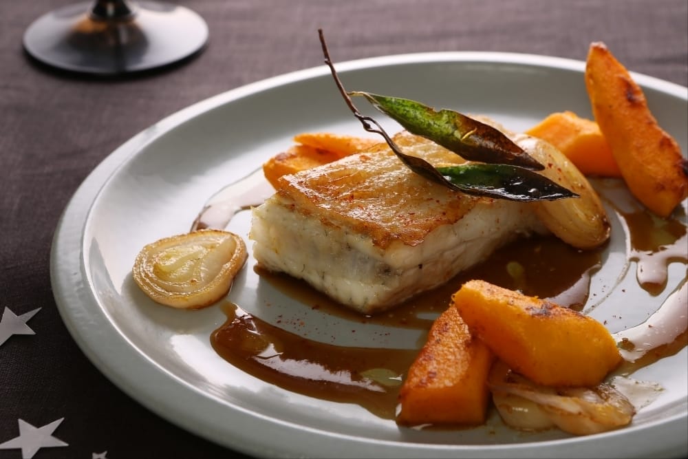 Turbot rôti à la feuille de laurier