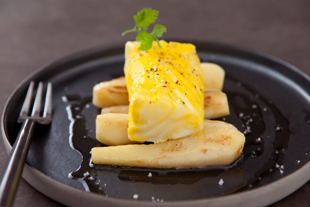 Cabillaud vapeur, panais confit