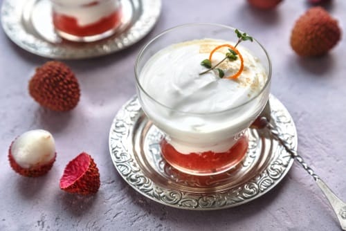 Panna cotta Campari-pamplemousse