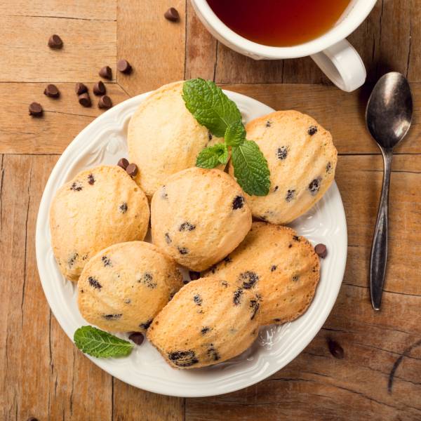 Madeleines aux pépites de chocolat