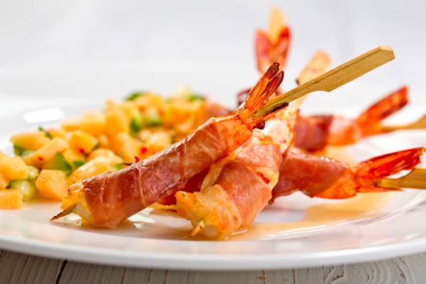 Gambas au serrano