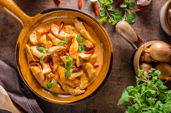 Poulet au curry Thai