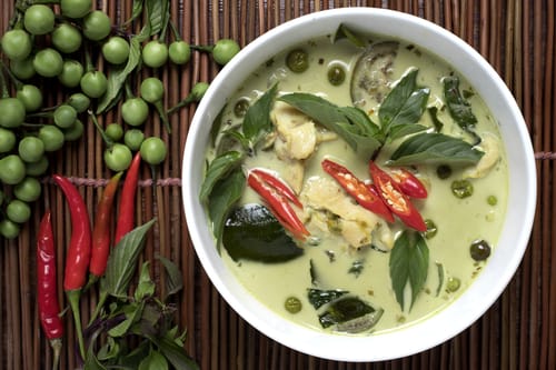 Curry vert végétarien 