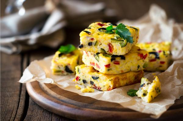 Frittata aux poivrons et courgettes