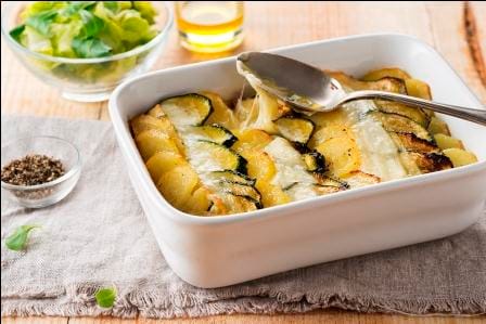 Tartiflette aux courgettes et au cumin