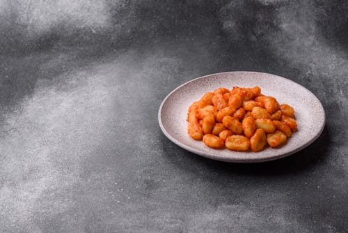 Gnocchis de betterave, crémeux de gorgonzola