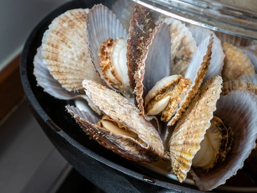 Recette Réduction de bardes de Saint-Jacques au vin blanc, montée au beurre doux