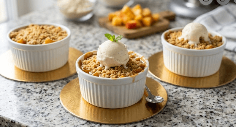 Crumble à la pêche