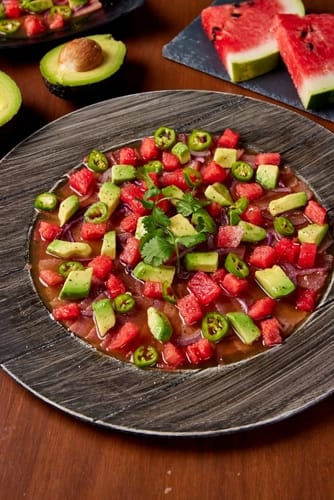 Recette Ceviche de thon et pastèque
