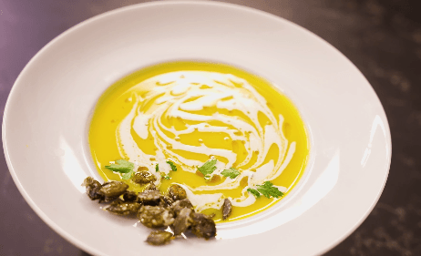 Velouté Vegan de potimarron et pralin de graines de courge