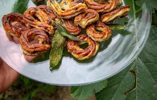 Recette Churros salés courgette-parmesan et pesto de pistache