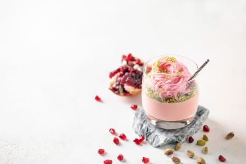Recette Panna cotta pistache et rose