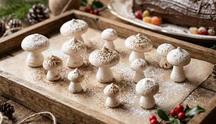 Meringues champignons au cacao
