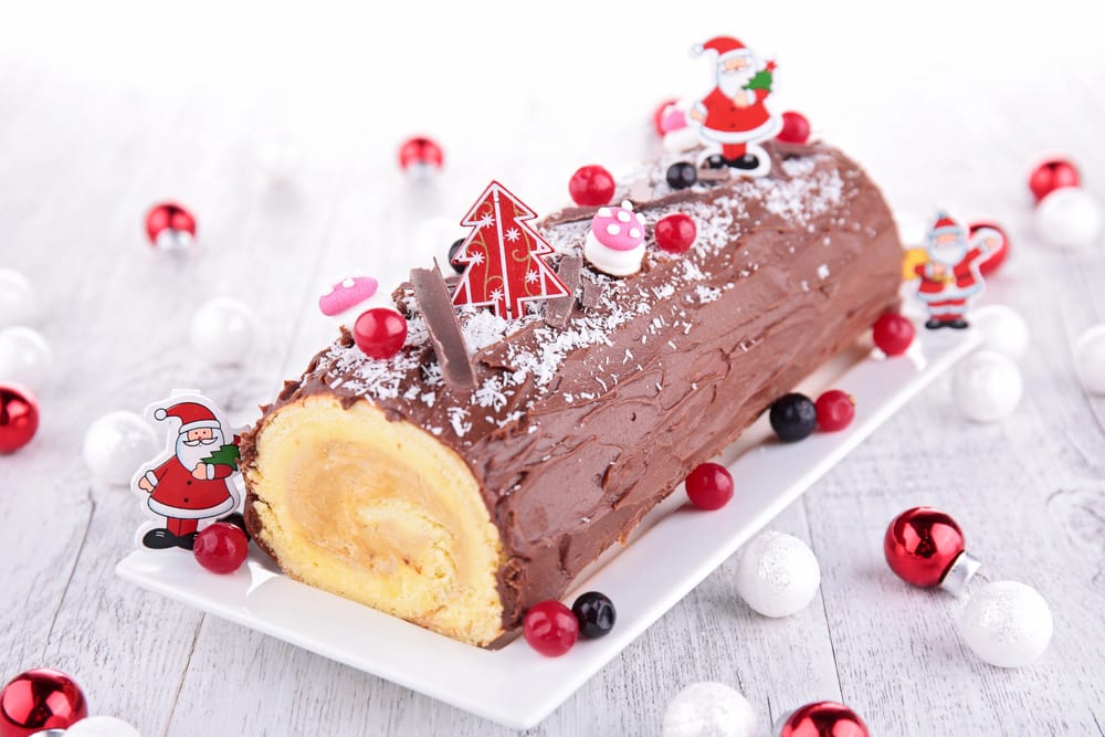 Bûche de noël au café