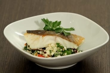 Dos de cabillaud, chou-fleur en taboulé libanais