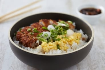 Katsudon, porc pané et riz sauce sucrée-salée