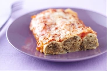 Cannelloni en gratin et caviar d'aubergine
