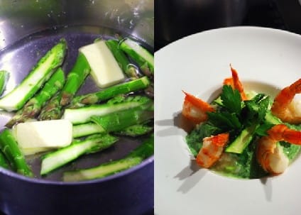 Risotto détox aux gambas et asperges vertes