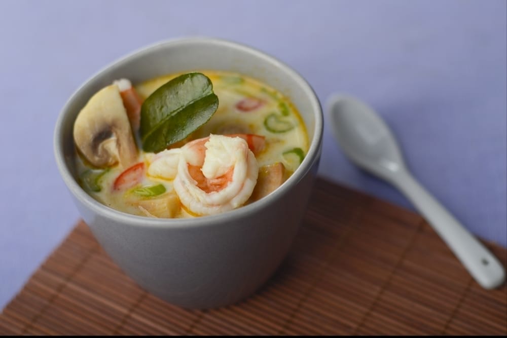 Bouillon  de gambas façon asiatique